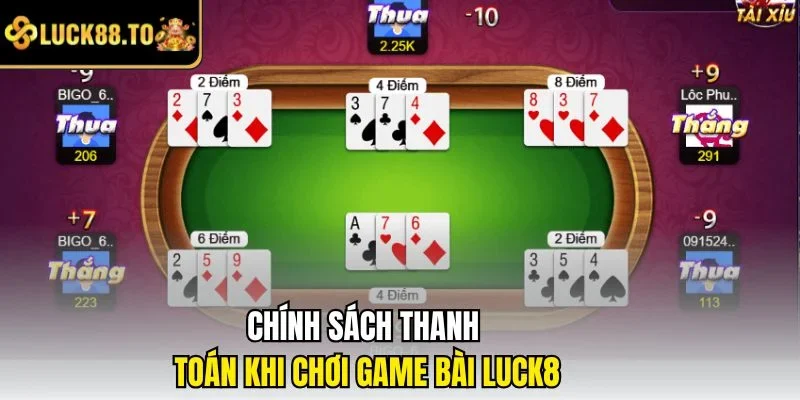 Chính sách thanh toán khi chơi game bài LUCK8